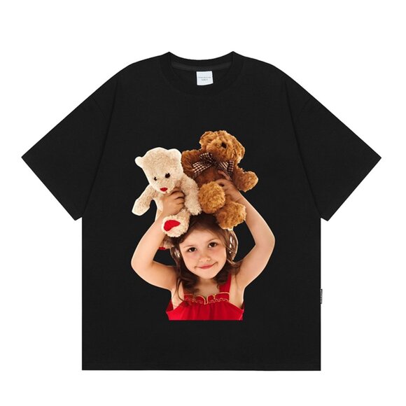 Acme De La Vie Short-Sleeved T-Shirt For Little Girls With Bears - Picture 1 of 6